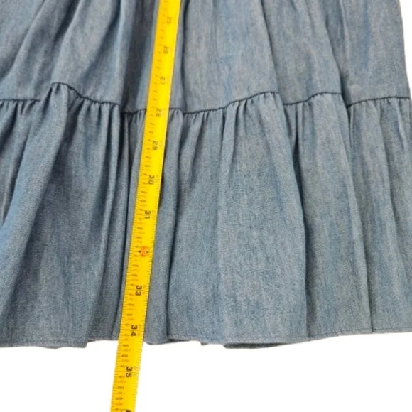 LIKELY Blue River Chambray Dress Size 6 Coastal Cowgirl Boho - Picture 11 of 12